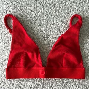 Skims Cotton Rib Plunge Bralette